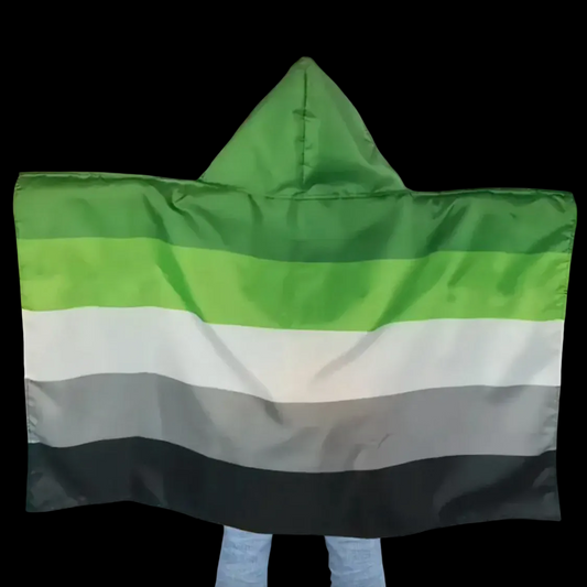 Aromantic Hooded Pride Flag