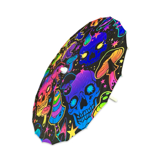 Sun Parasol - Skulls and Shrooms