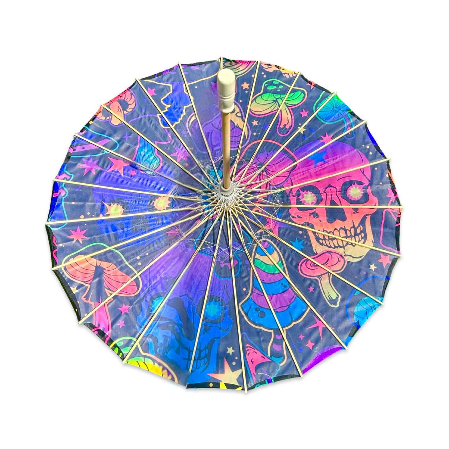 Sun Parasol - Skulls and Shrooms