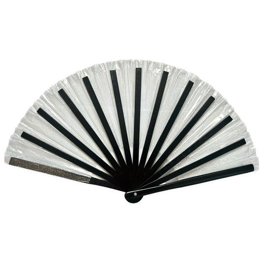 XL Festival Fan - Disco Glitter, Clear
