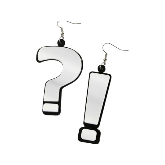 Earrings - Punctuation drops