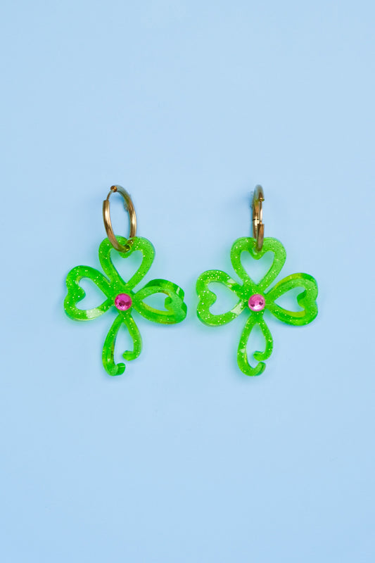 Celtic Shamrock Hoop Earrings | Irish Statement Jewellery