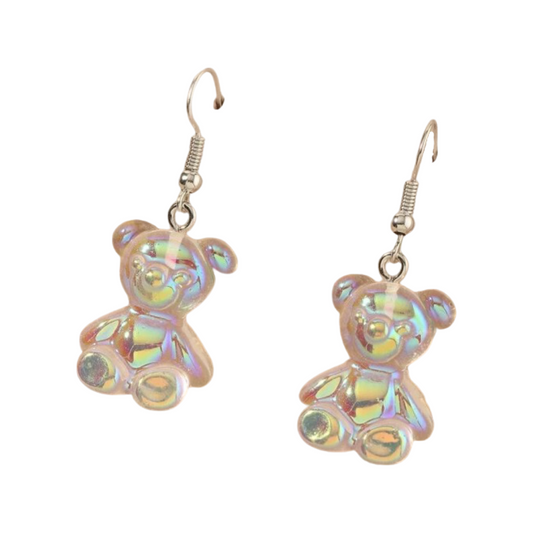 Earrings - Iridescent bear drop