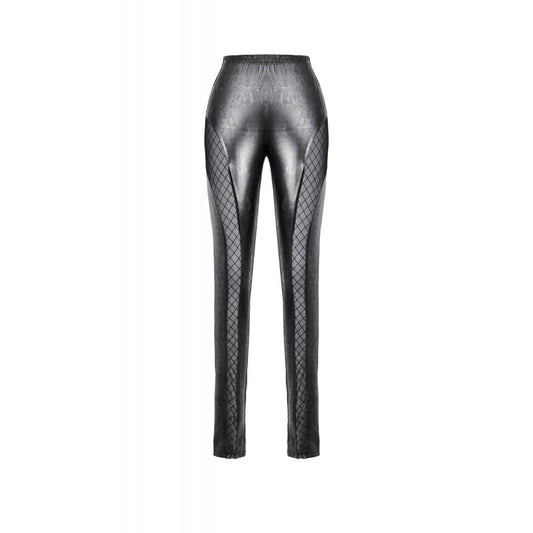 Black Serpentine Mesh Panel Rave Leggings | Dark in Love