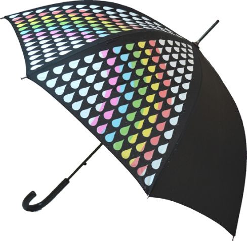 Umbrella - Large Colour Changing Rainbow Raindrops