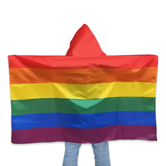 Wearable Hooded Flag - Rainbow Pride