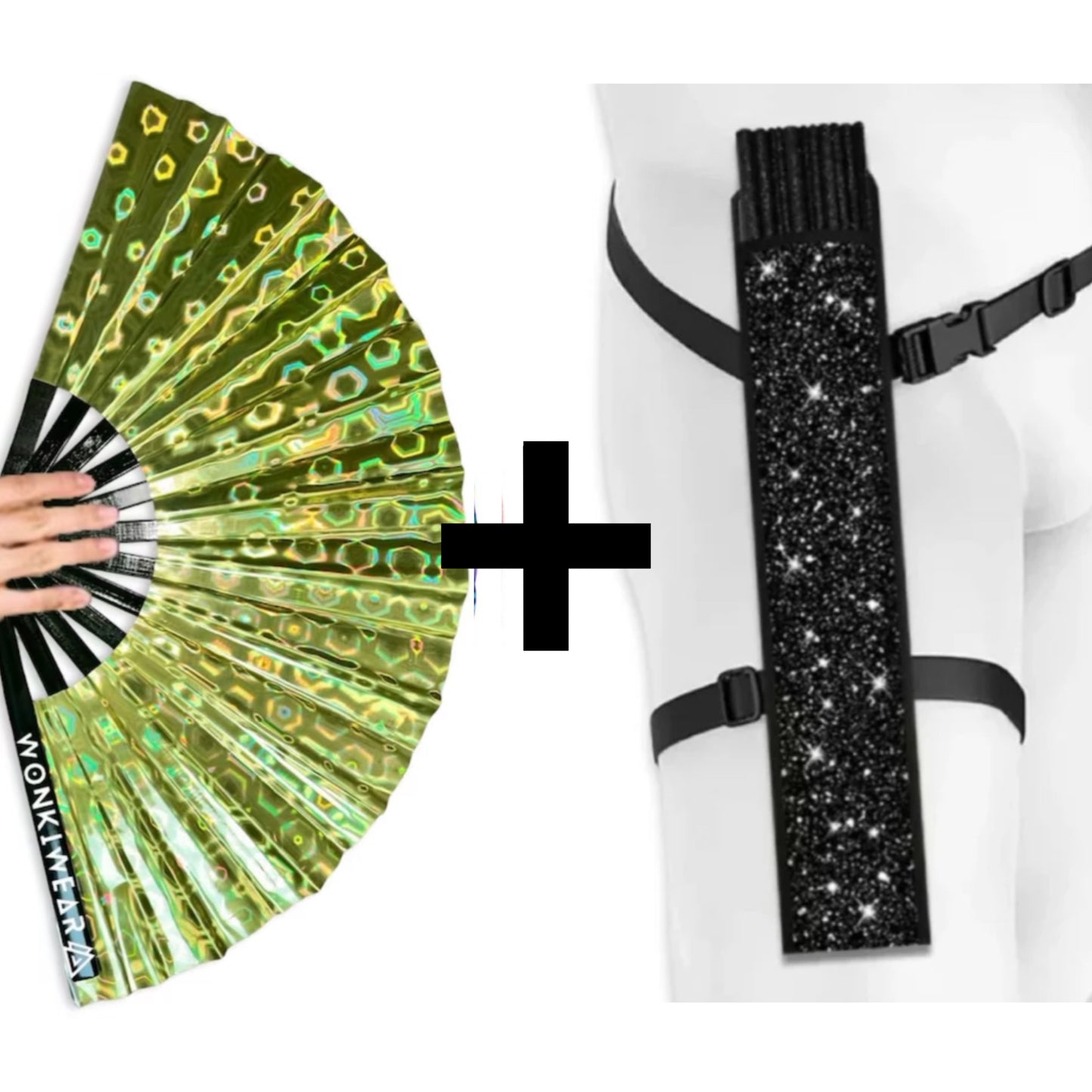XL Festival Fan - Holographic, Yellow
