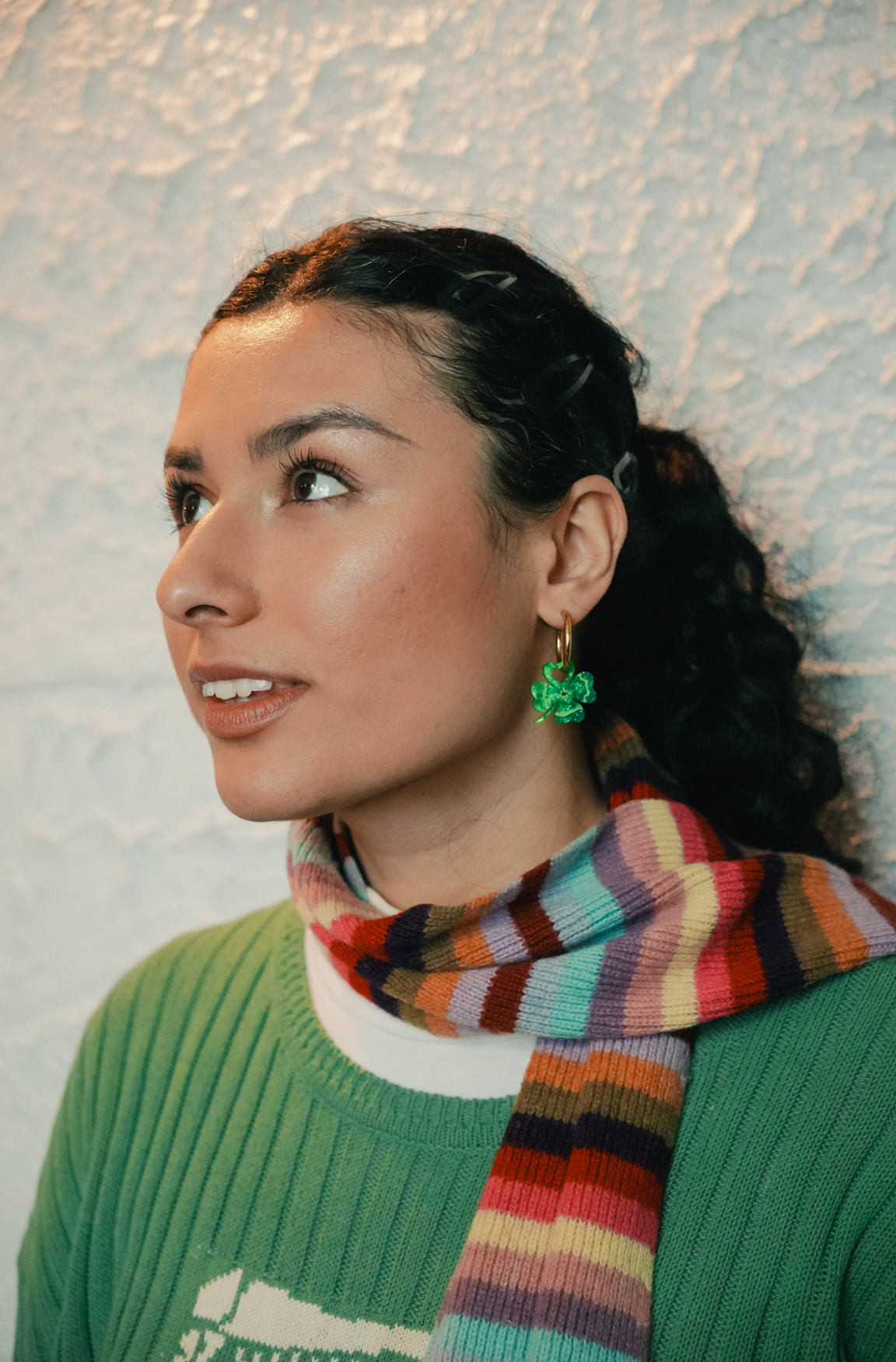 Four Leaf Clover Hoop Earrings | Shamrock Jewellery