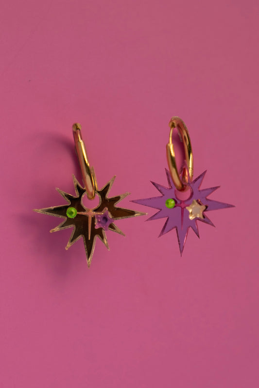 Striking Stars Hoop Earrings | Statement Jewellery