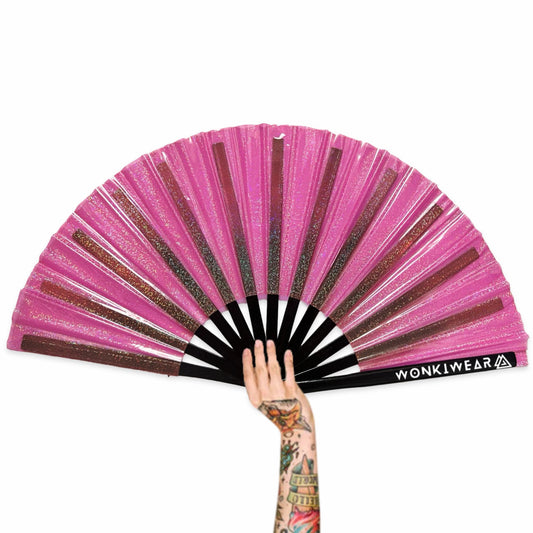 XL Festival Fan - Disco Glitter, Pink
