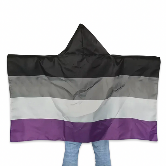 Wearable Hooded Flag - Asexual Pride