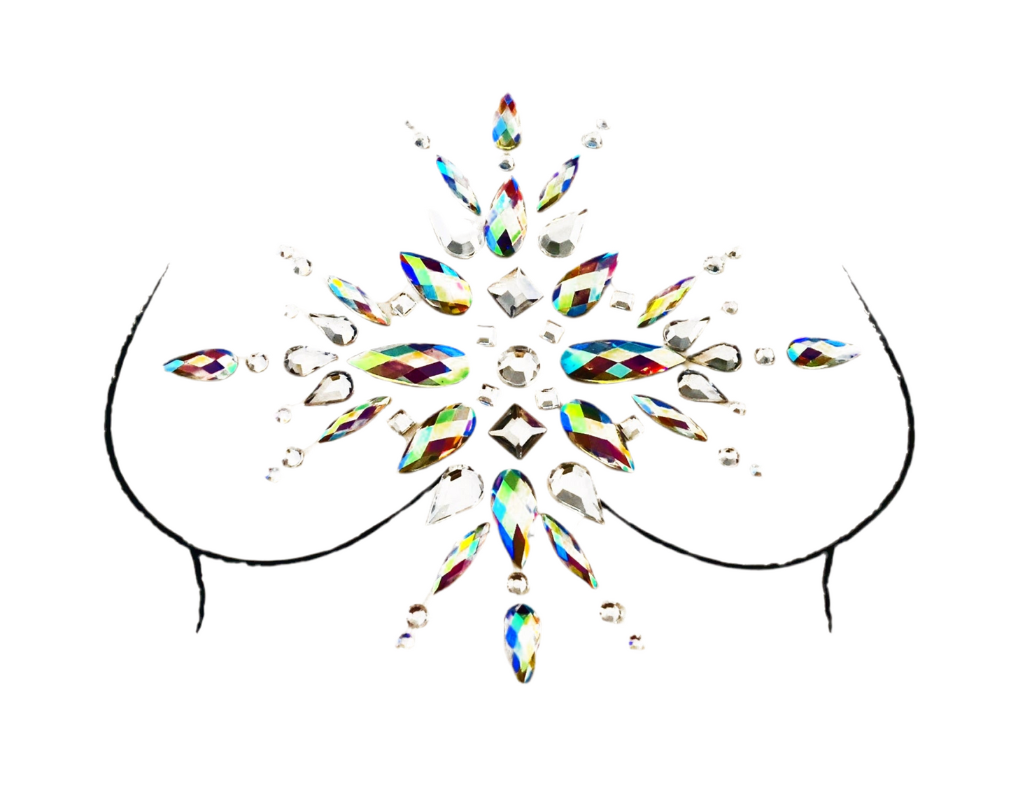 Adhesive Chest and Body Jewels - Aphrodite
