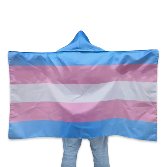 Wearable Hooded Flag - Transgender Pride