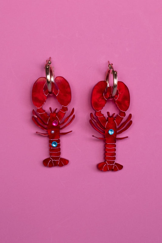 Lobster Hoop Earrings | Quirky Food Jewellery