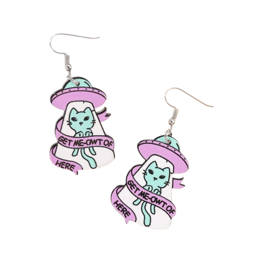 Earrings - UFO Get me-owt of here drops