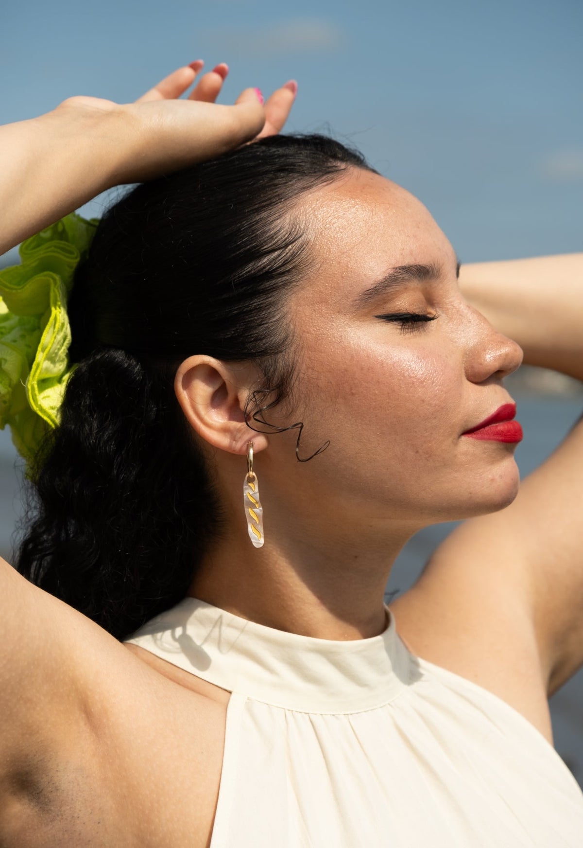 Baguette Hoop Earrings | Handmade Food Jewellery