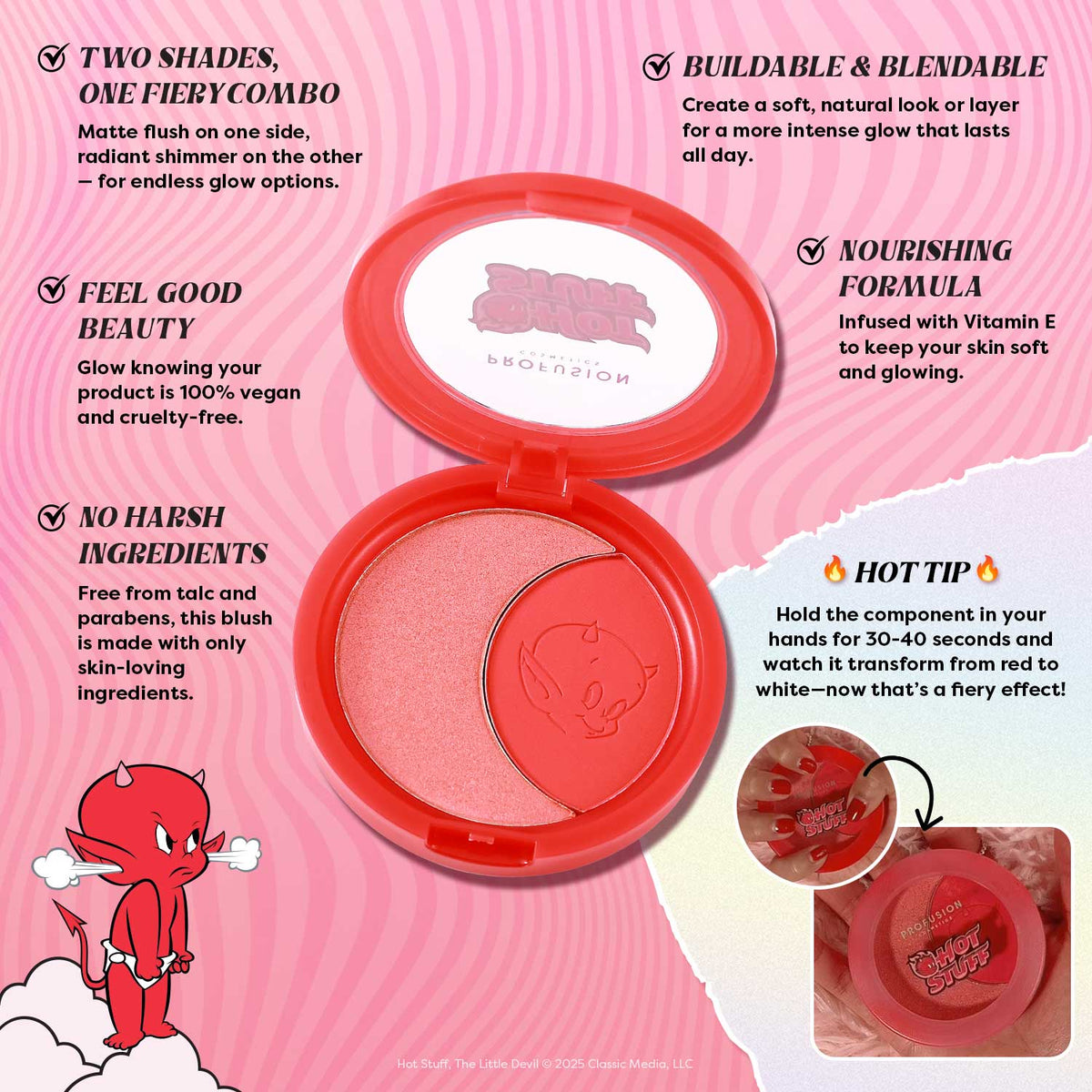 Profusion Hot Stuff Turn Up The Heat – Soft Matte & Shimmer Blush Duo