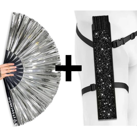 XL Festival Fan - PVC, Galactic Silver
