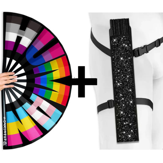 XL Festival Fan - Rainbow Human lgbtq+