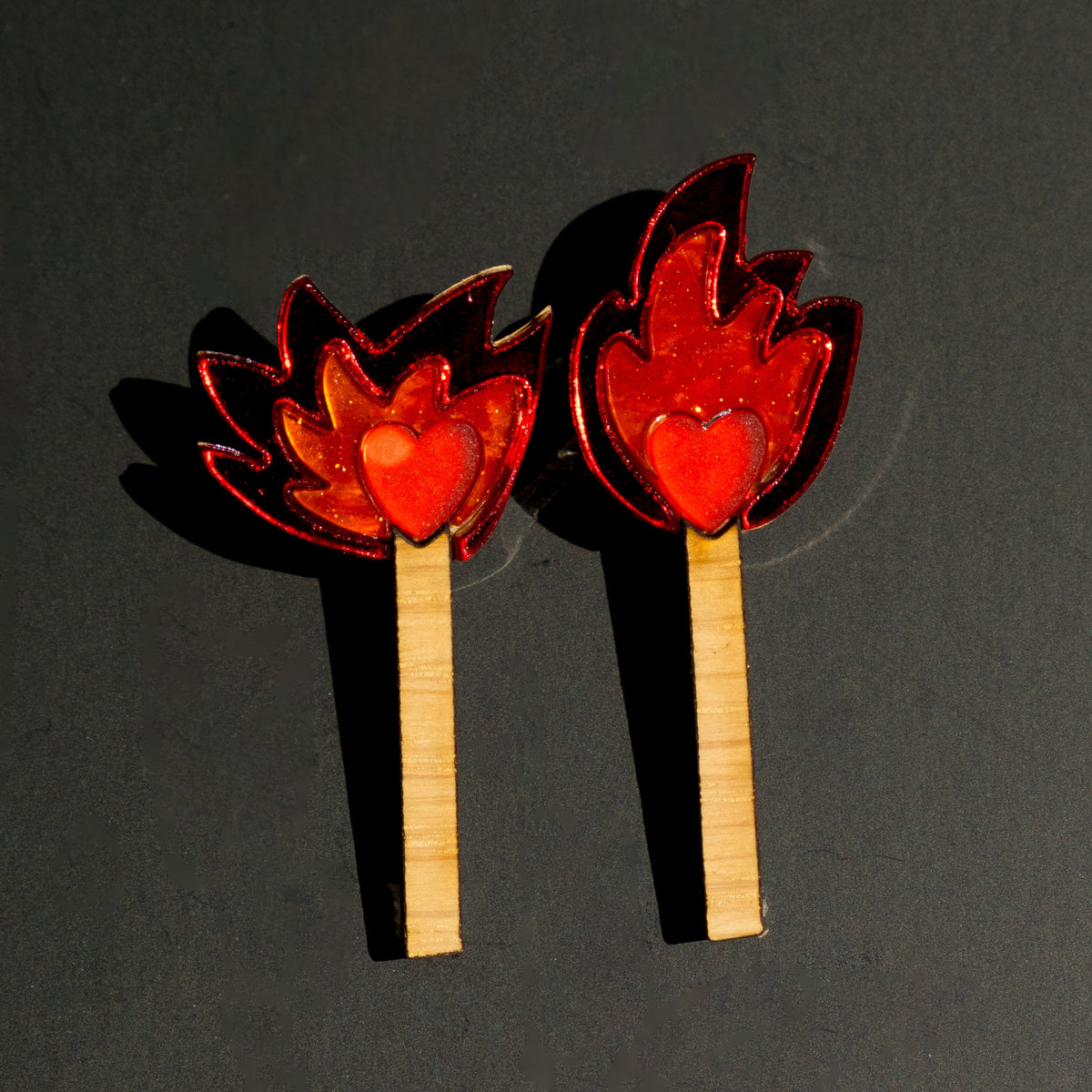 Match Stick Earrings | Fiery Statement Jewellery