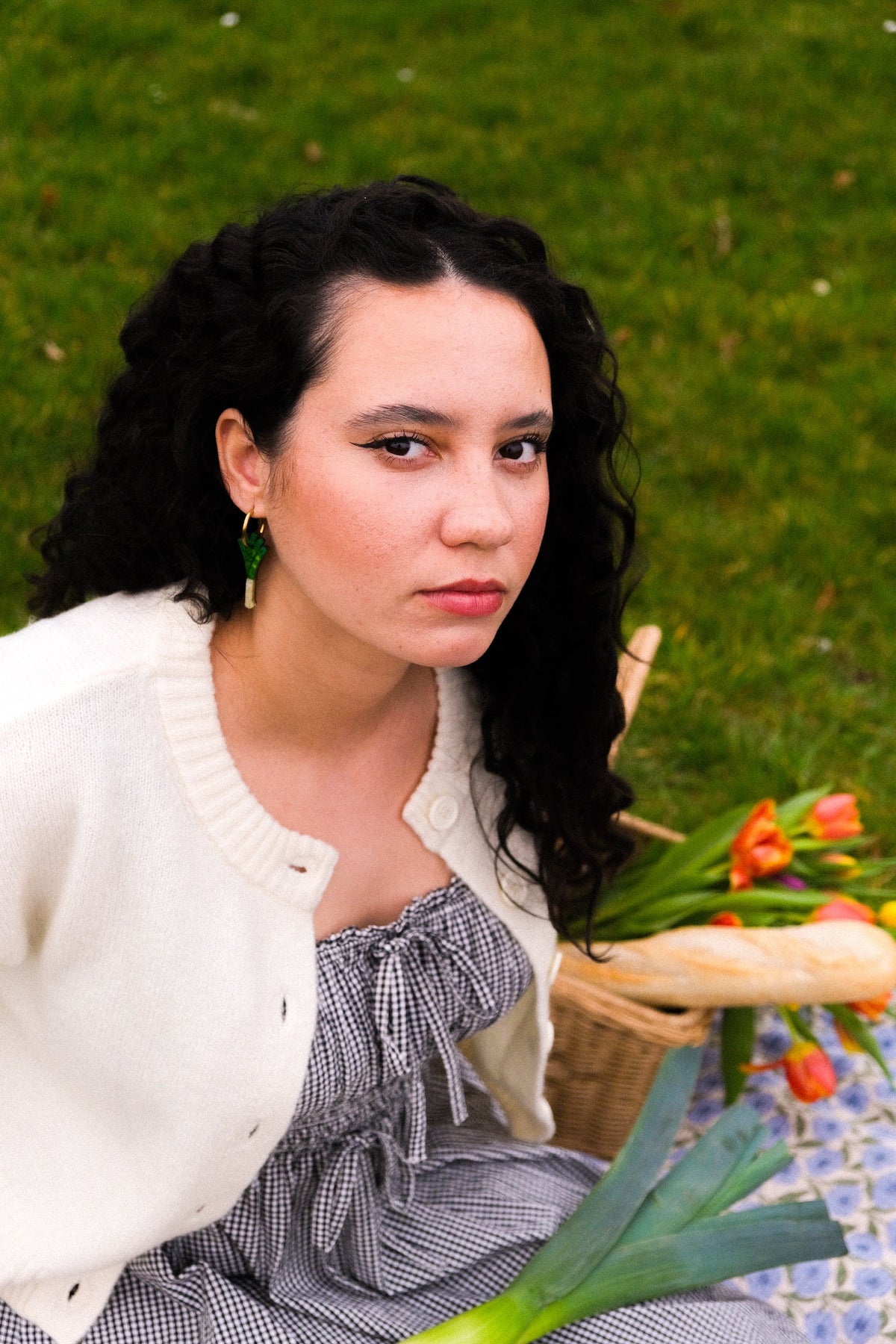 Leek Hoop Earrings | Quirky Food Jewellery