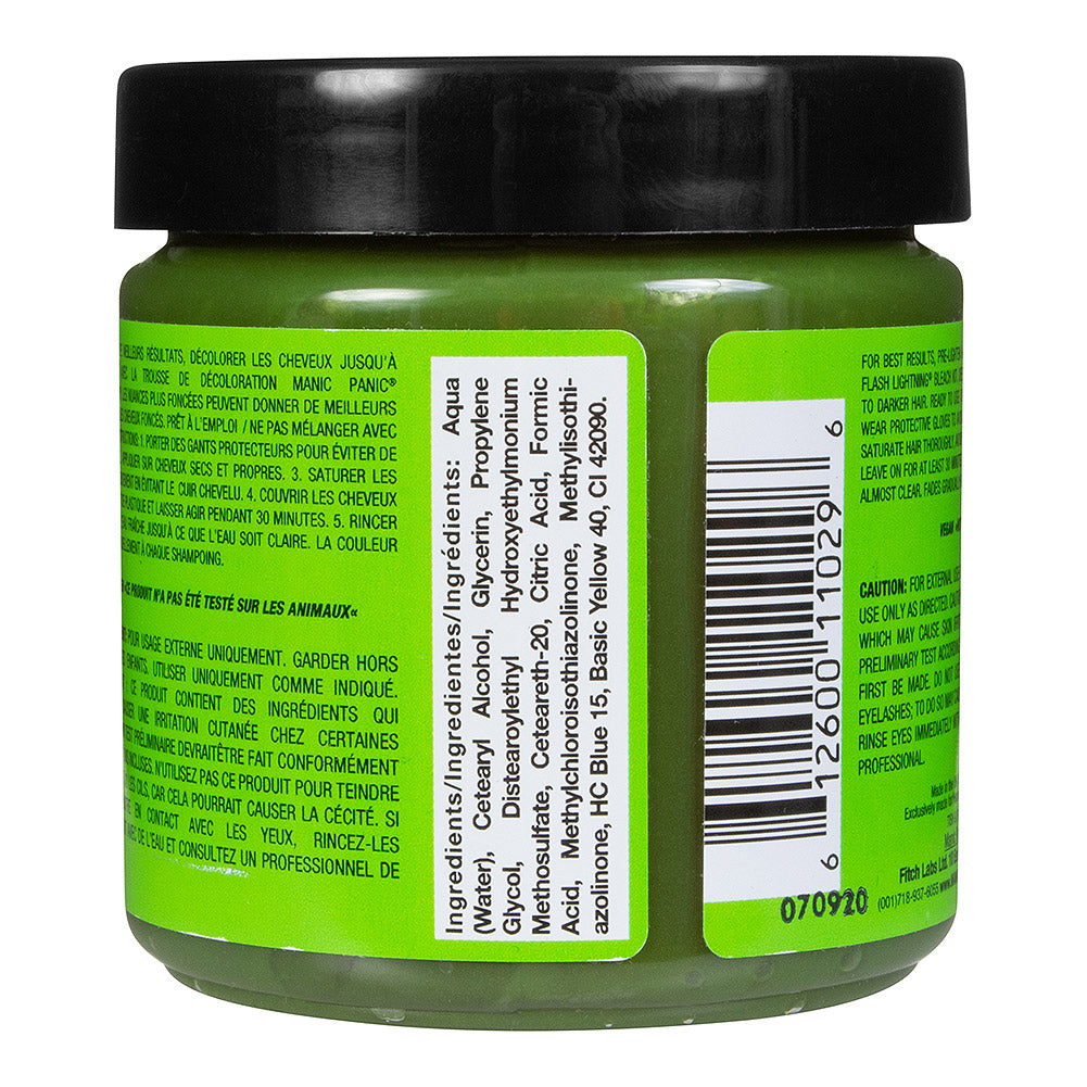 Manic Panic Electric Lizard Neon Green UV Reactive Semi-Permanent Hair Dye | Classic High Voltage