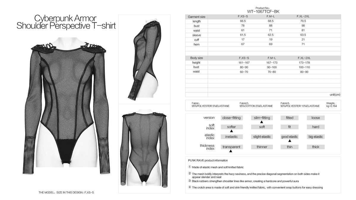 Black Cyberpunk Mesh Rave Bodysuit | Punk Rave
