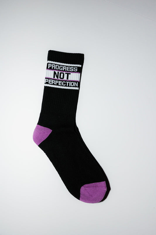 Progress Not Perfection Socks | Recovery Statement Socks