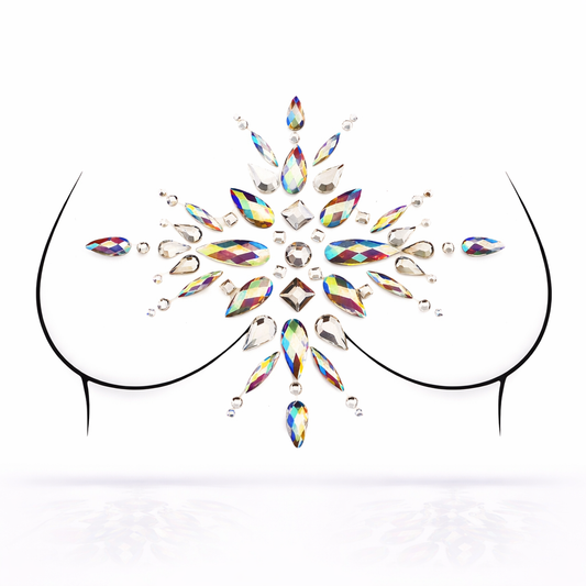 festival body jewels aphrodite chest gem design