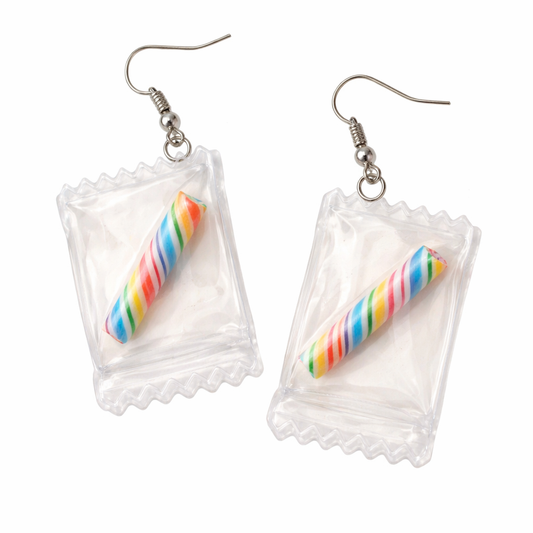 Rainbow sweet earrings UK candy festival drop earrings