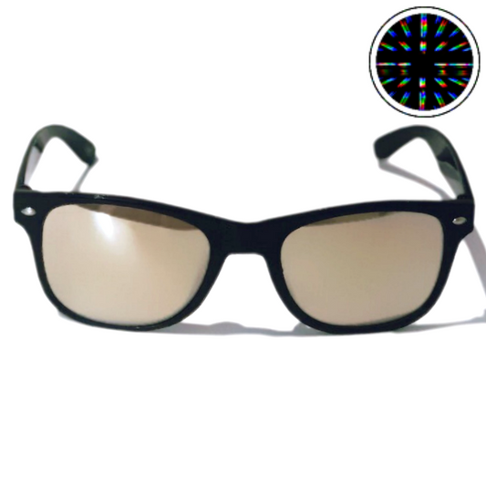 Diffraction Glasses - Cosmic, Starburst Effect (Black)-Accessories-WonkiWear