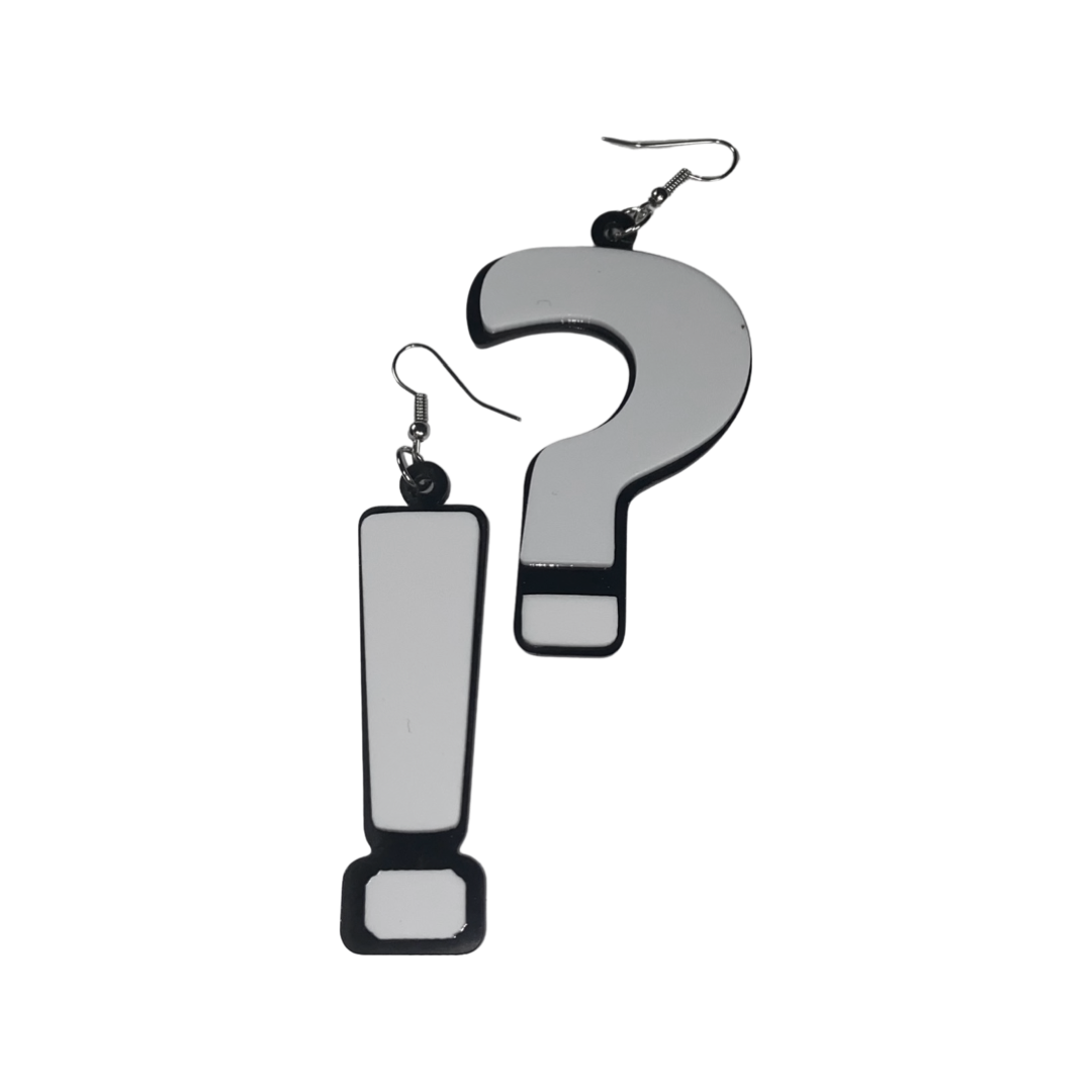 Earrings - Punctuation drops