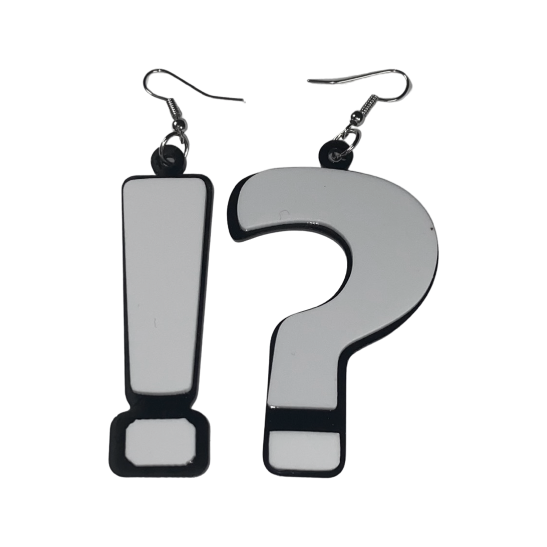 Earrings - Punctuation drops