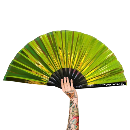 XL Festival Fan - Iridescent, Golden Goddess