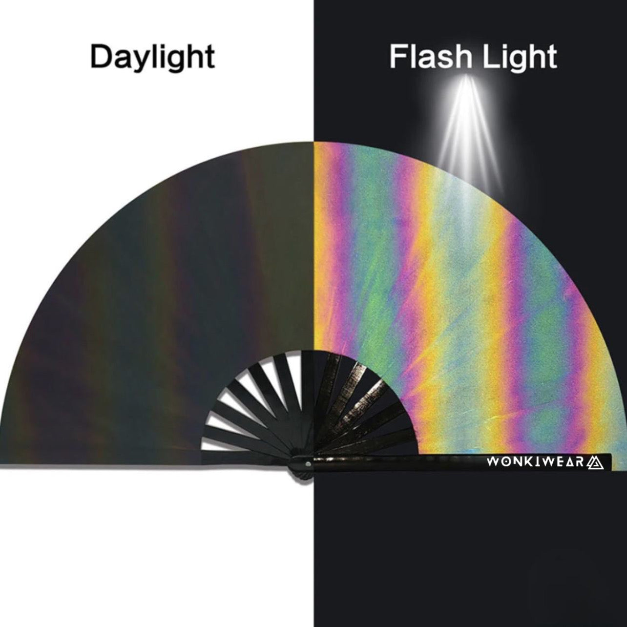 XL Festival Fan - Flash Reflective, Oil Slick