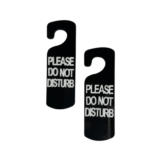 Earrings - Oversized please do not disturb sign studs