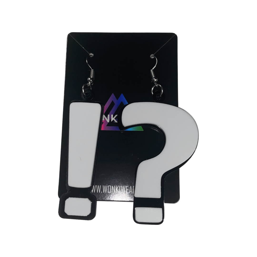 Earrings - Punctuation drops