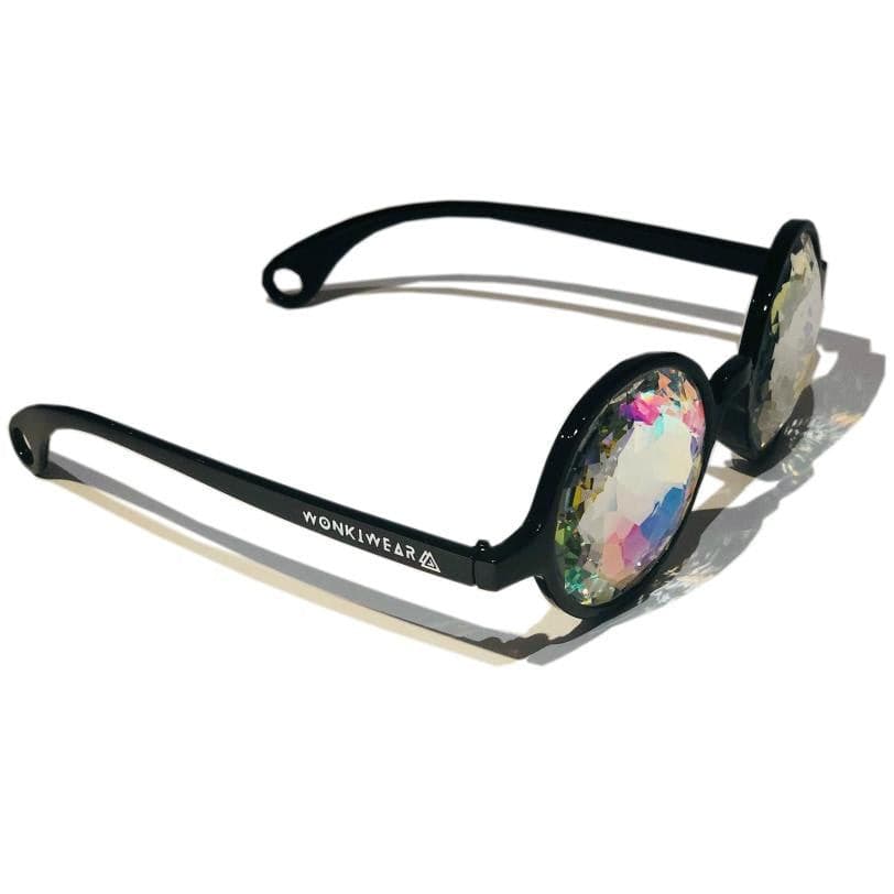 Kaleidoscope Glasses - Whirlpool (Black)-Accessories-WonkiWear