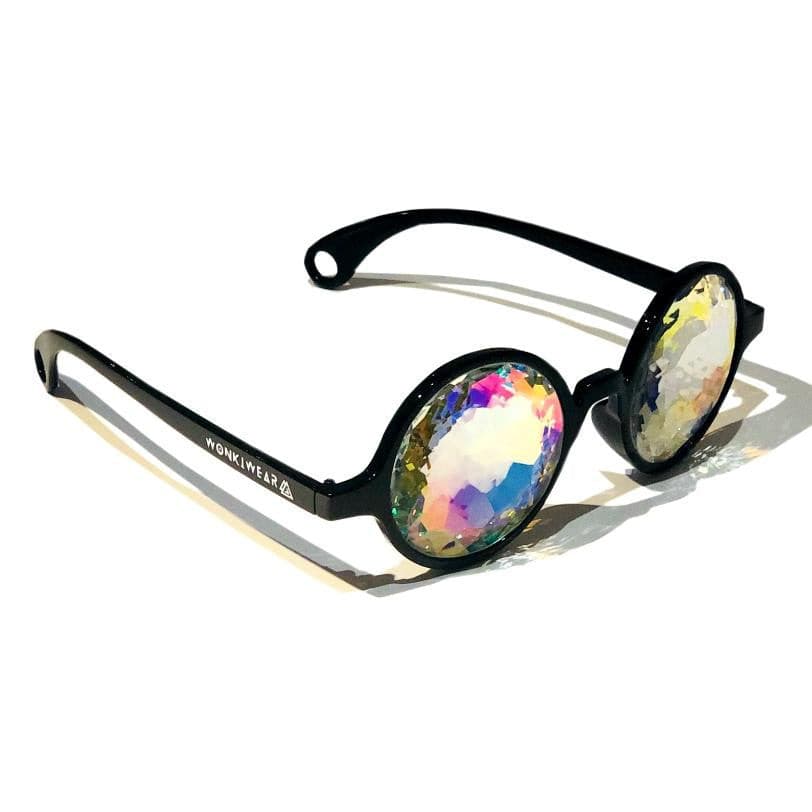 Kaleidoscope Glasses - Whirlpool (Black)-Accessories-WonkiWear