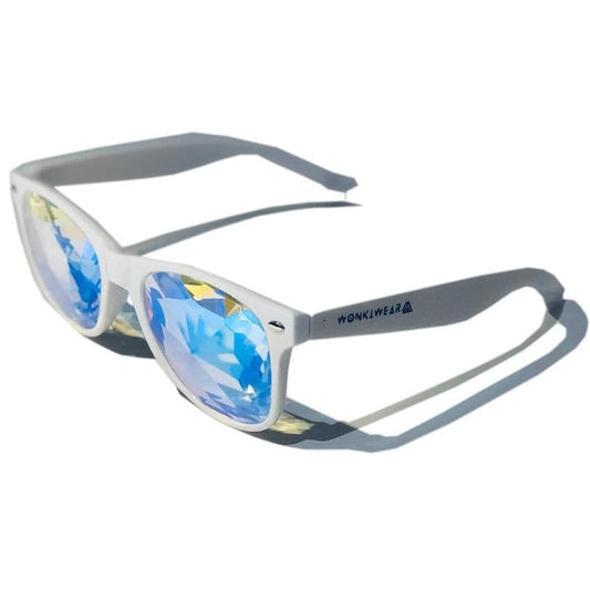 Kaleidoscope Glasses - Mirage (White)-Accessories-WonkiWear