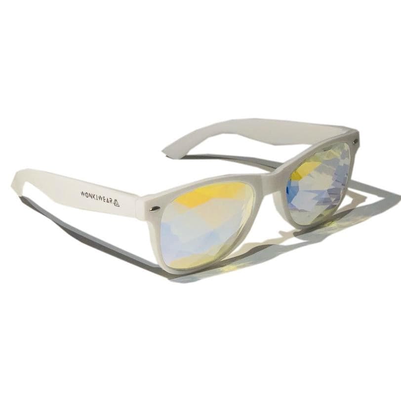 Kaleidoscope Glasses - Mirage (White)-Accessories-WonkiWear