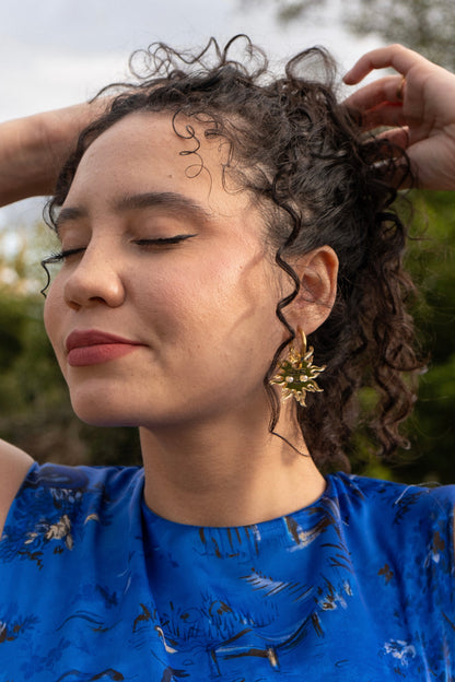Peaceful Sun Hoop Earrings | Sun Jewellery