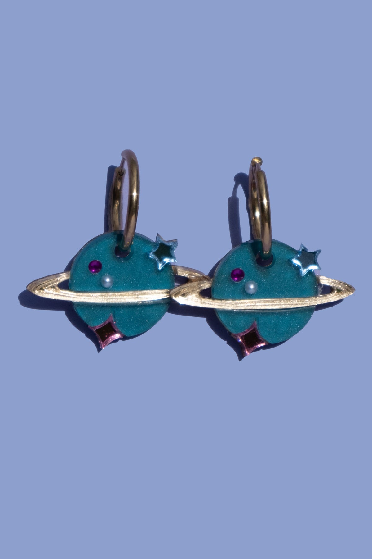 Distant Planet Hoop Earrings | Celestial Jewellery