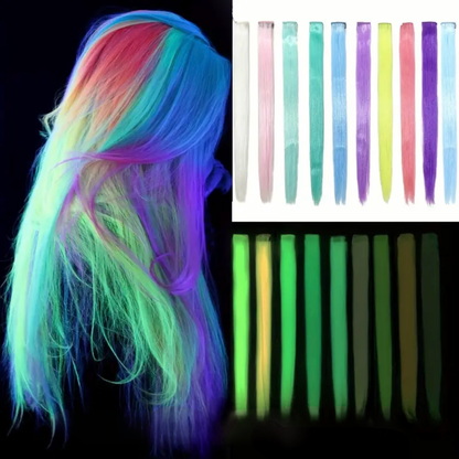 Pastel Glow-in-the-Dark Hair Extensions