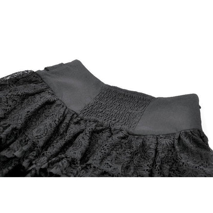 Black Lace Buckle Rave Skirt | Dark in Love