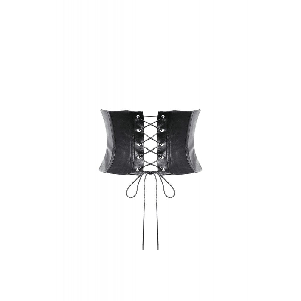 Black Layered Faux Leather Rave Waist Belt | Dark in Love