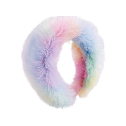 Fluffy Headband - Pastel tie dye