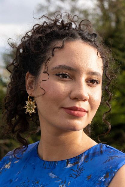 Peaceful Sun Hoop Earrings | Sun Jewellery