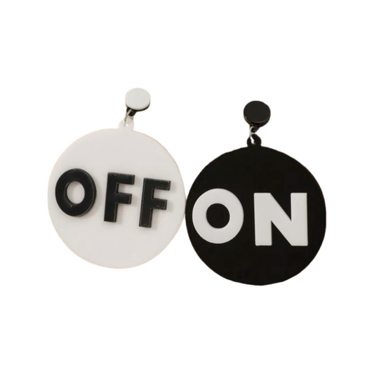 Earrings - Oversized on off drops