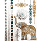 Temporary Flash Tattoos - Zazen (Metallic Gold, Silver & Teal)